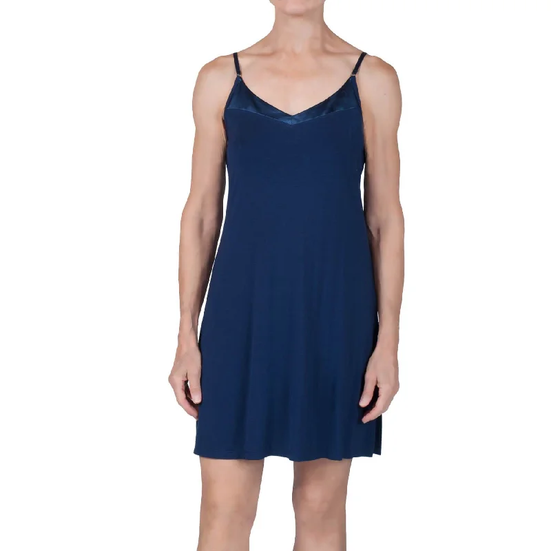 Weekend Discounts to Indulge In Madison Slip Chemise - Navy
