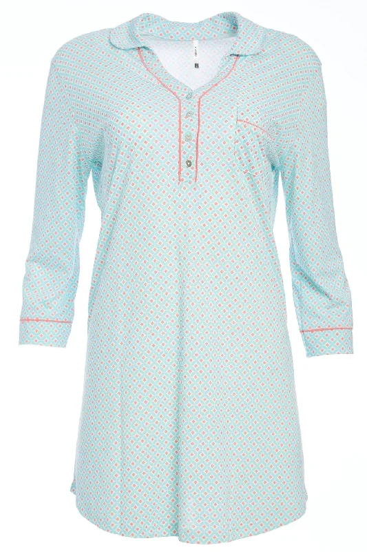 Weekend Bargains to Cherish Bracelet Length Pull Over Nightshirt - Sales Rack