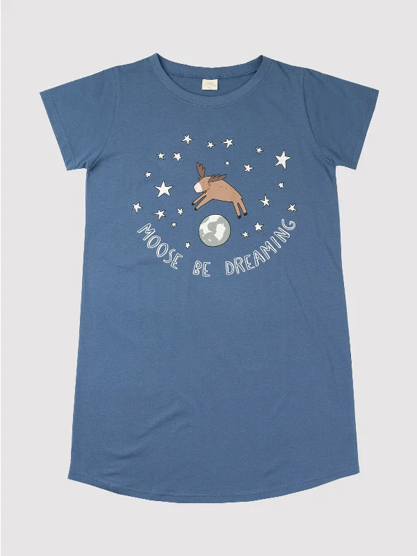 Bonus Offer Moose Be Dreaming Ladies Nightshirt