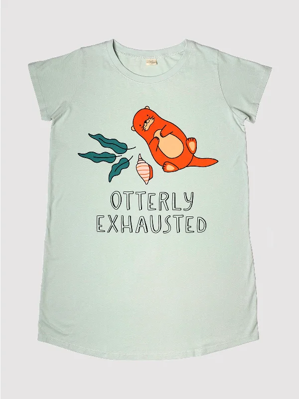 Extra Discount Otterly Exhausted Ladies Nightshirt