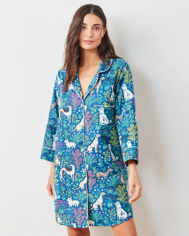 Weekend Savings Fiesta Must Love Dogs - Flannel Sleep Shirt - Indigo