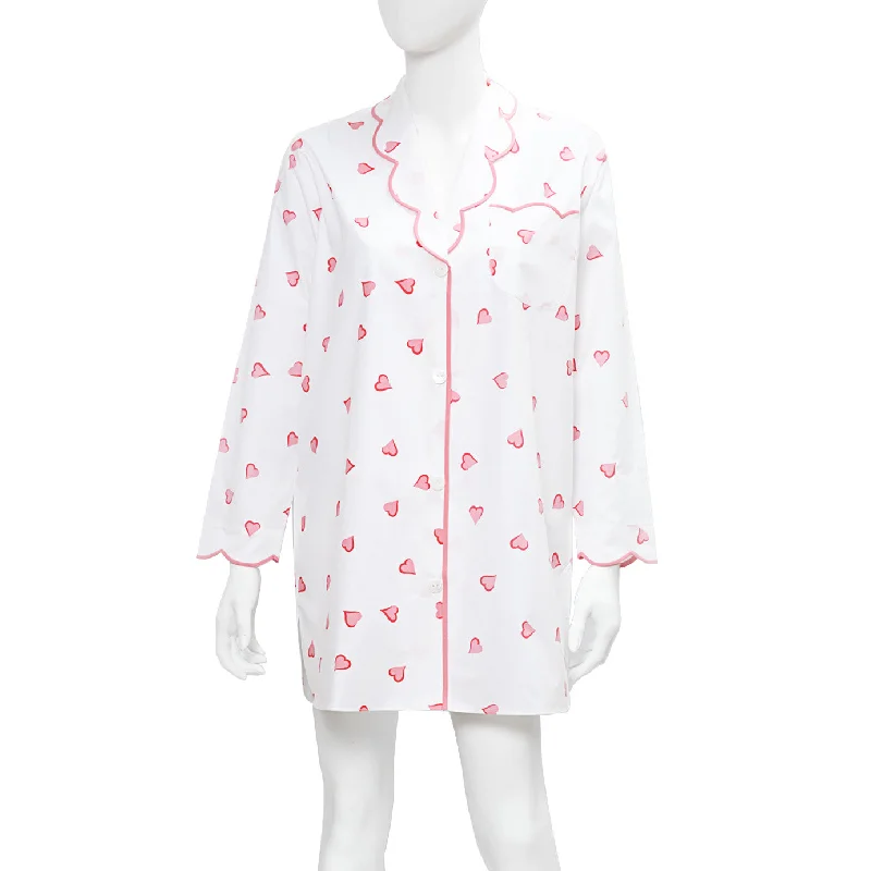 Sale Alert Nathalie Long Sleeve Nightshirt - Coeurs Pink