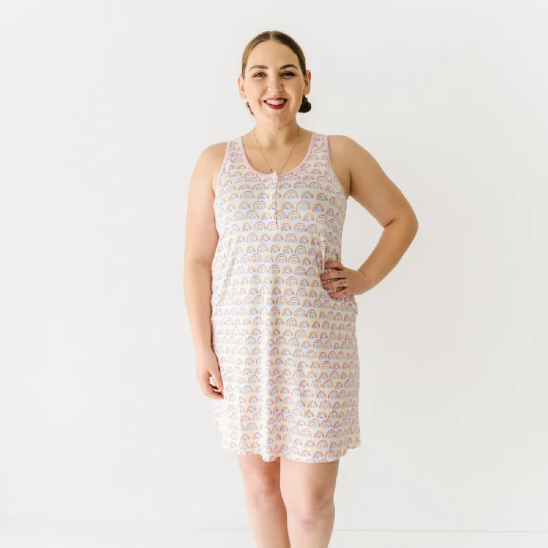 Year-End Clearance Pastel Rainbows Women's Tank Nightgown