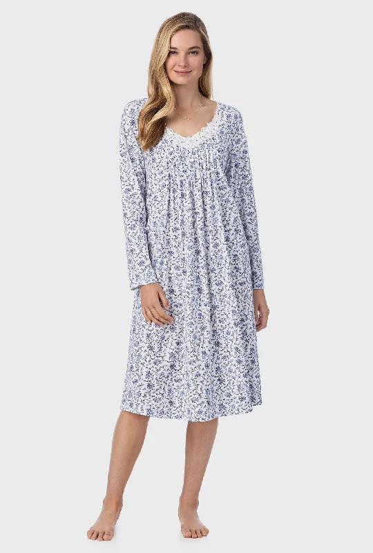 Unwind with Weekend Discounts Petite Floral Cotton Waltz Nightgown