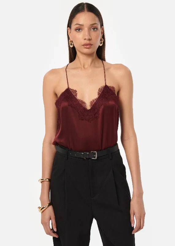 Racer Charmeuse Camisole Syrah