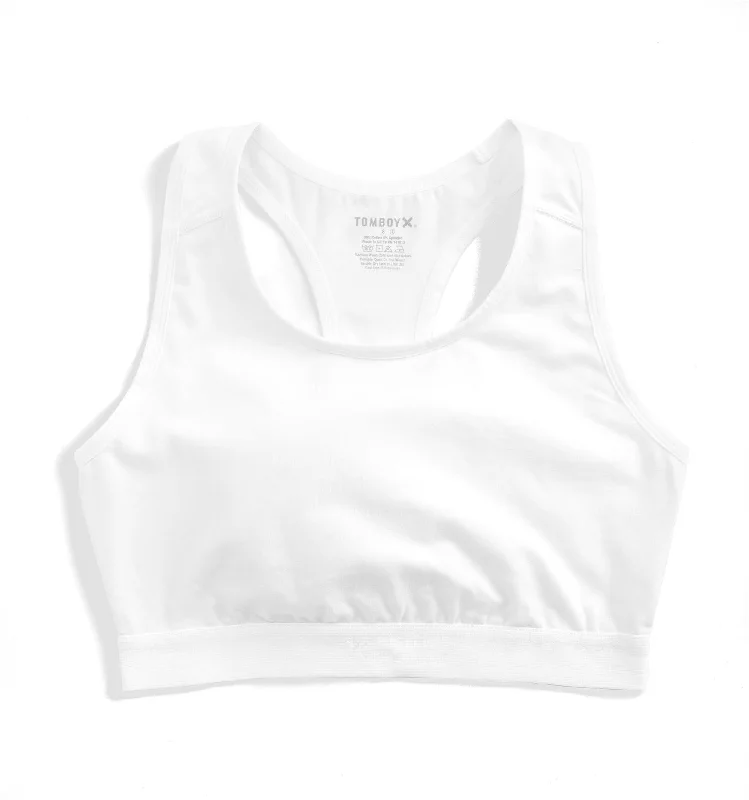 Racerback Soft Bra - X= White