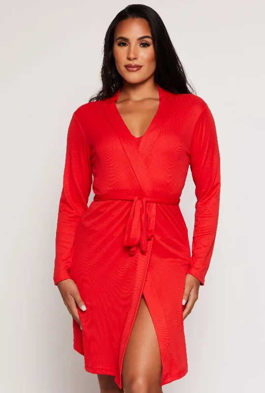 Bonus Offer Pajama Crop Top and Shorts with Robe Set