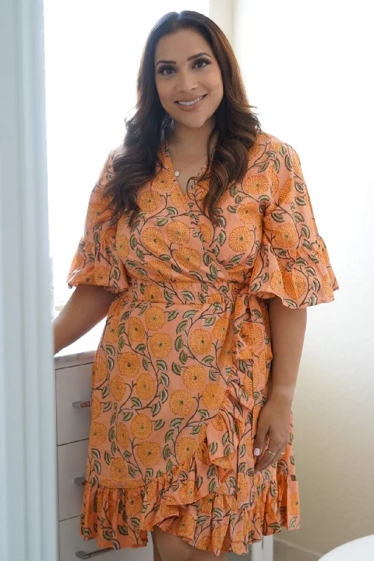 Flash Sale Ruffle Robe in Marigold