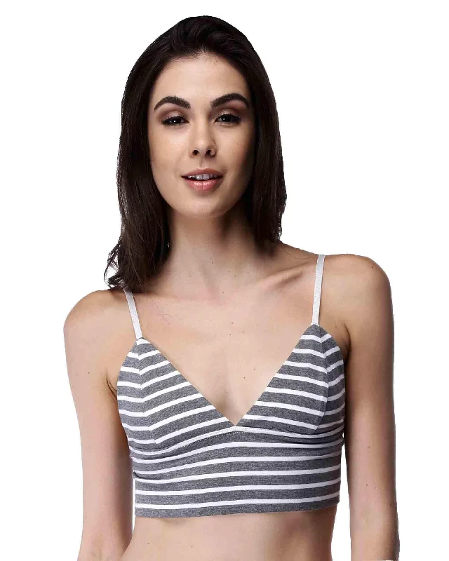 The Best Prices Santa Monica Bralette Grey Marle White