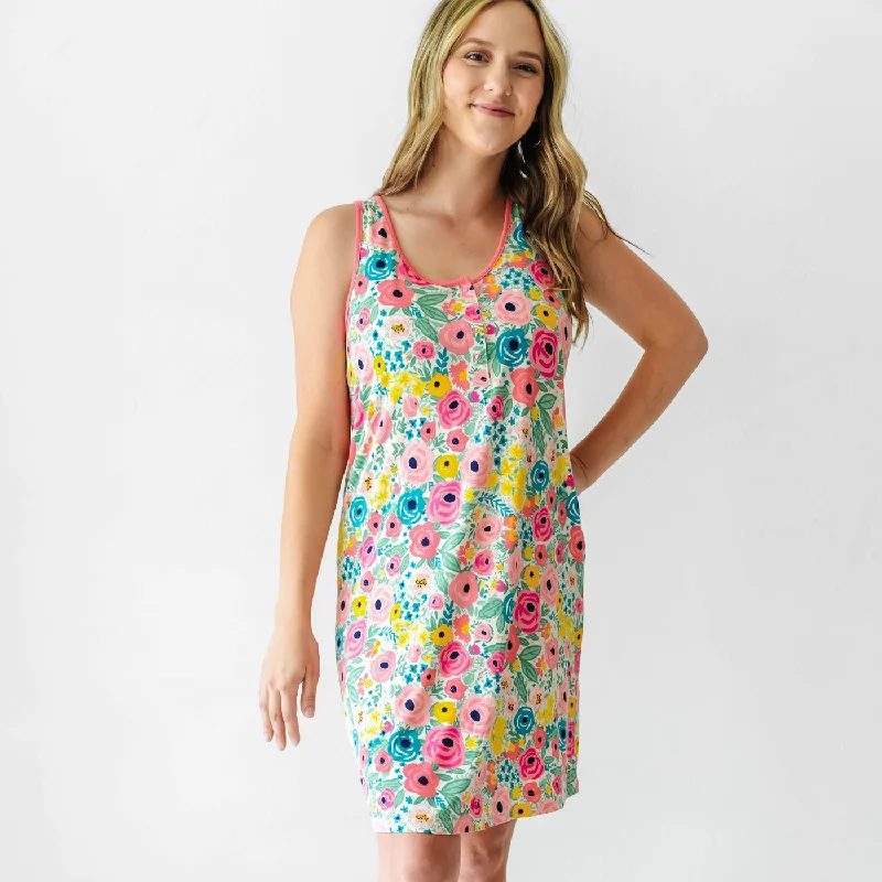 Midnight Madness Secret Garden Women's Tank Nightgown