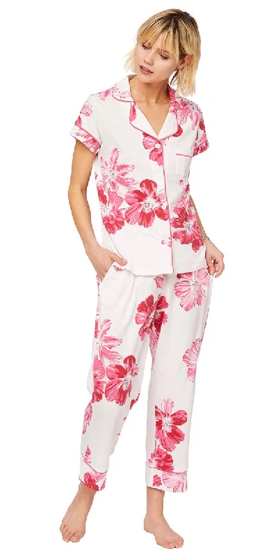 The Best Deal Capri Knit Pajama Set - Pink Bora Bora