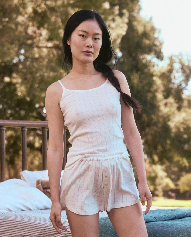 Weekend Savings Bonanza The Pointelle Scallop Sleep Tank. -- White