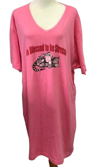Weekend Bargains to Celebrate Too Blessed To Be Stressed Nightshirt