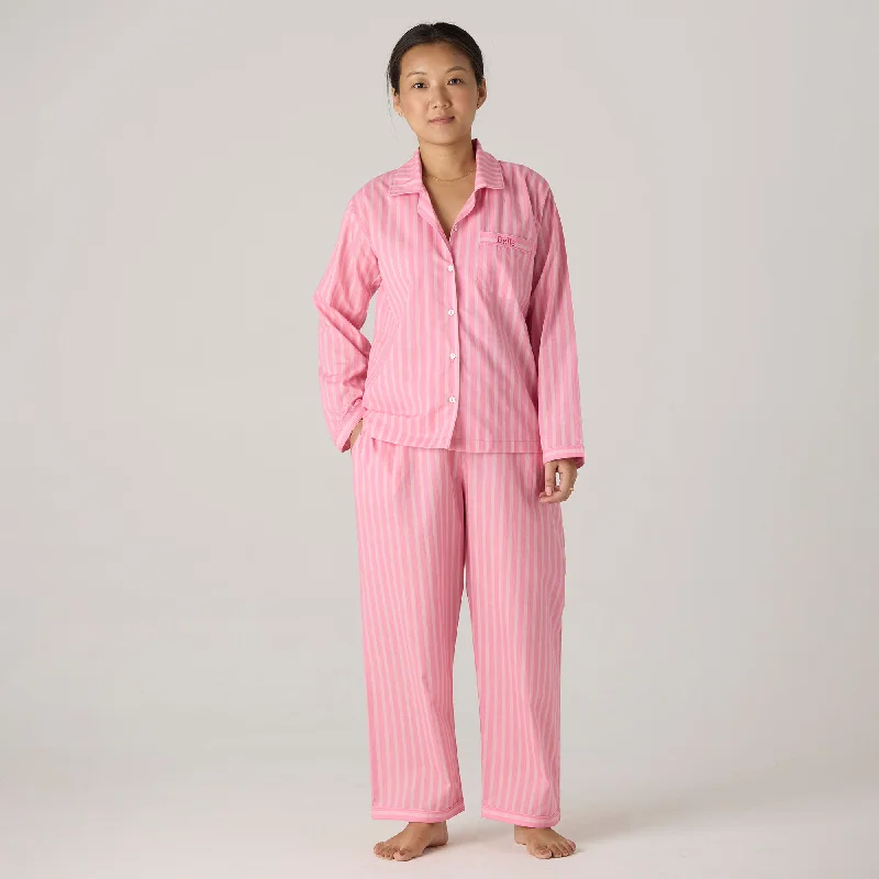 Reduced Rates Women Candy Striped Pajama Set