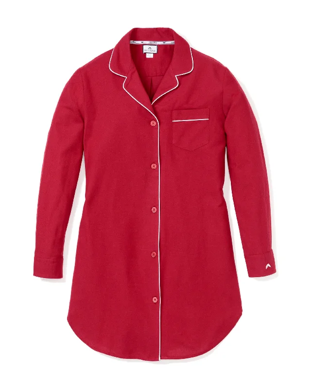 Weekend Offers That Shine Women's Flannel Nightshirt in Red