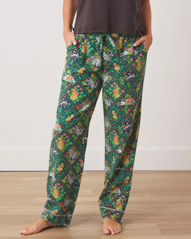 Weekend Offers That Thrill Woodland Critters -  Flannel PJ Pants - Fern