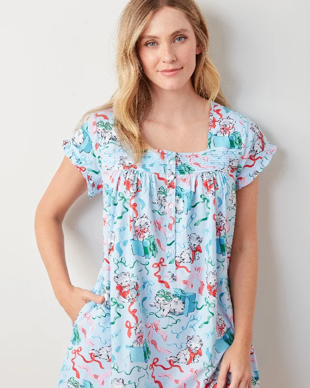 Stock Clearance PF x The Hiltons Wrapped Gifts - Pintuck Nightgown - Baby Blue