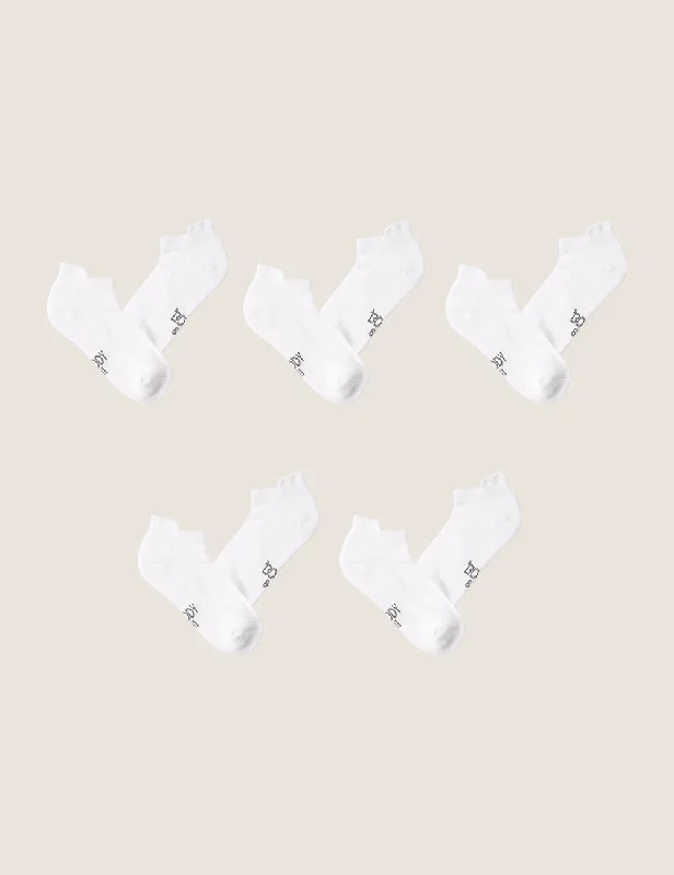 Great Bargain 5-Pack Men's Sport Ankle Socks - White