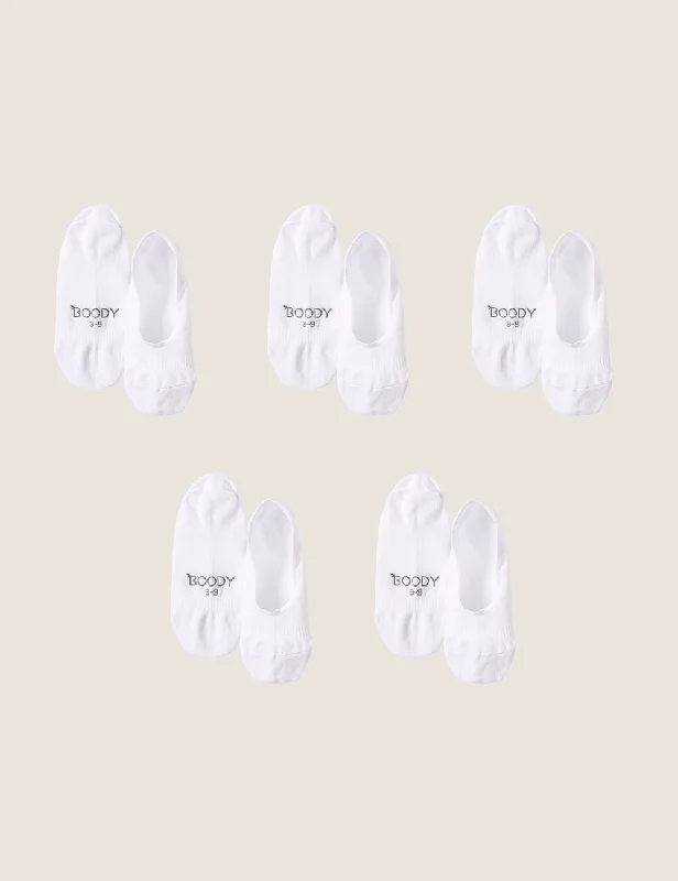 Epic Value 5-Pack Women's Everyday Low-Cut Hidden Socks - White