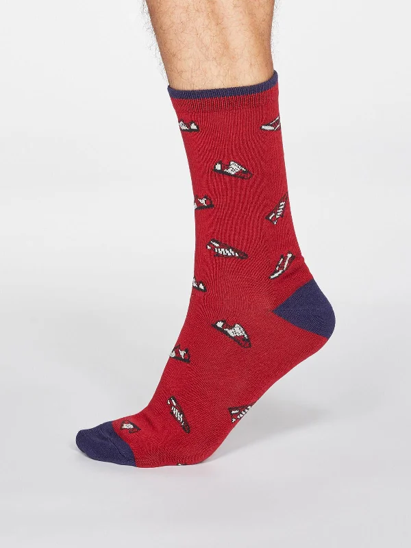 Weekend Bargains Await You Aiden Trainer Socks - Berry Red
