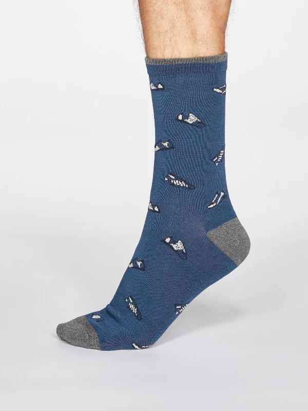Celebrate the Weekend with Discounts Aiden Trainer Socks - Denim Blue