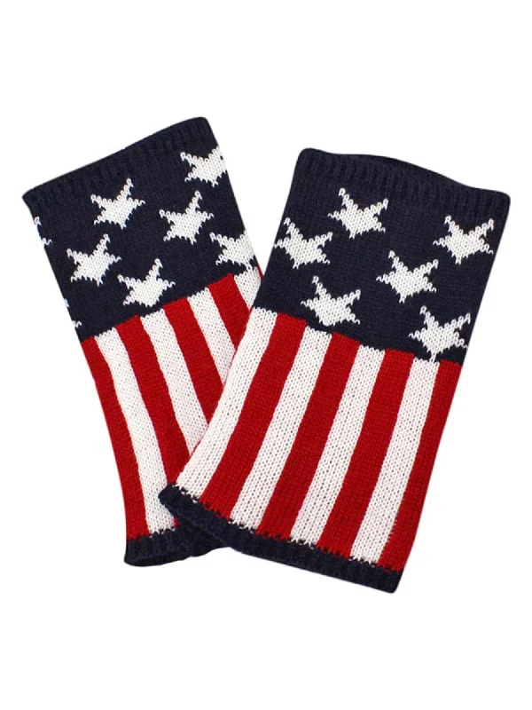 Weekend Bargains to Snag American Flag Print Knit Boot Cuff Leg Warmers