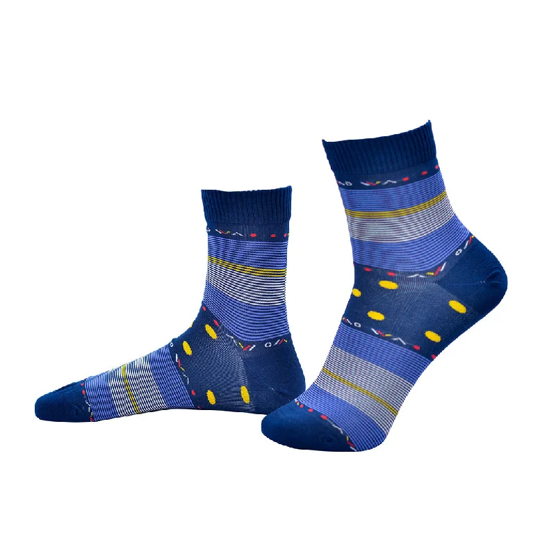 While Supplies Last Blue Horizon Stripes - Ankle Socks Bamboo Socks