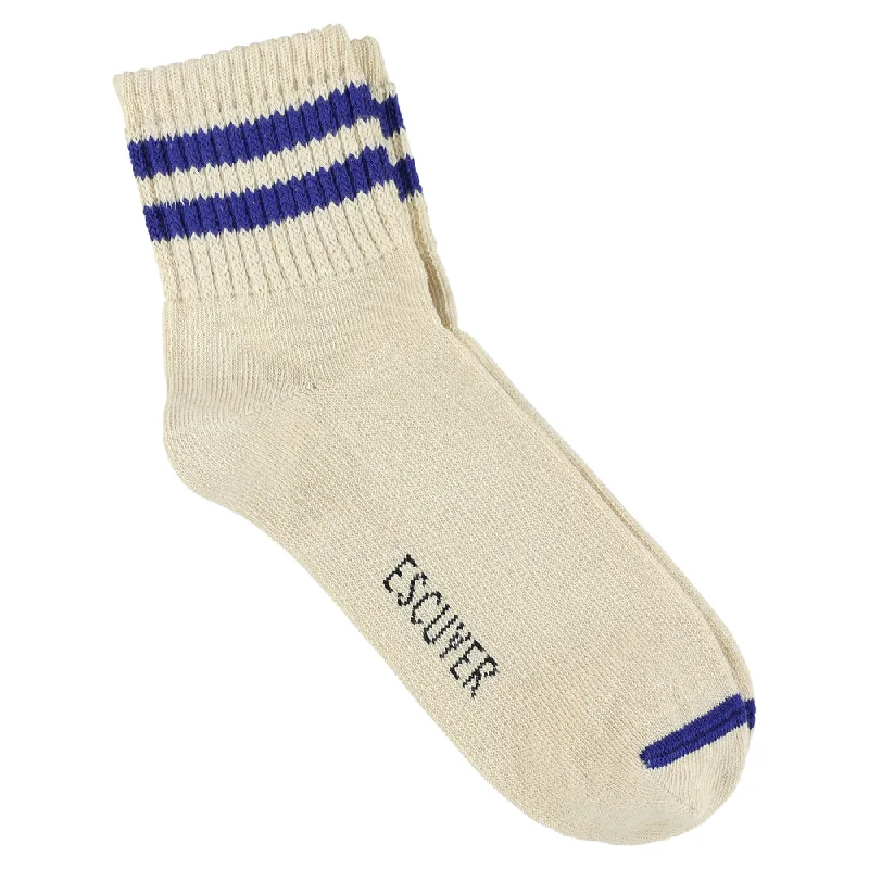Shop Now Ankle Socks Ecru / Bright Blue