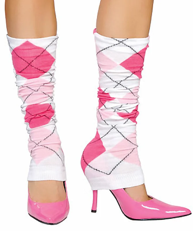 Celebrate the Weekend with Discounts Argyle Leg Warmers