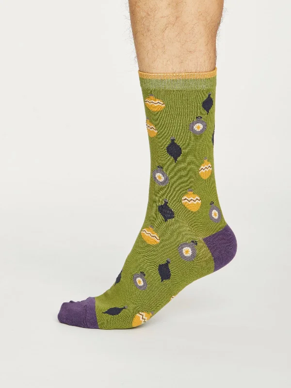 Weekend Specials to Grab Bauble Spot Socks - Olive