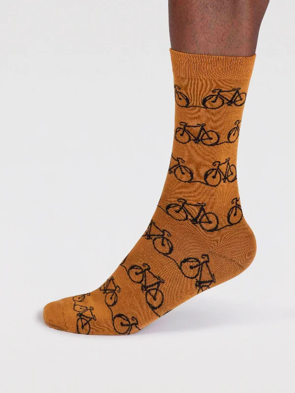 Weekend Discounts to Delight Bennie Organic Cotton Bike Socks - Turmeric Yellow