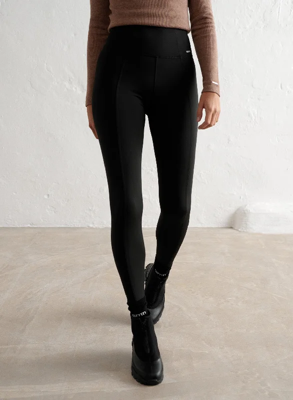 New Deal Black Warming Pintuck Tights