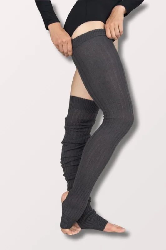 Weekend Offers That Shine 48 Inch Extra Long Stirrup Leg Warmers - Charcoal