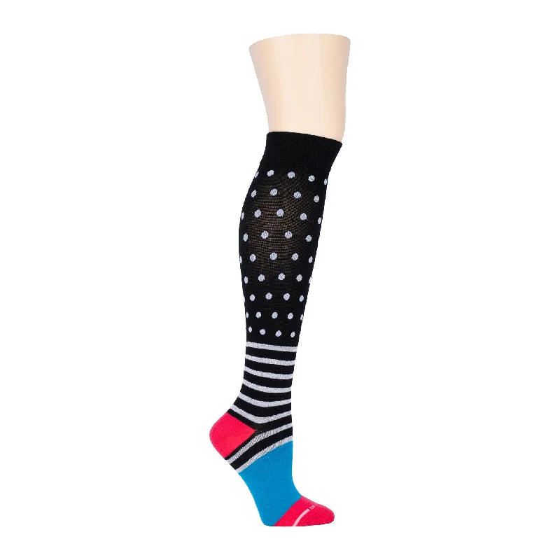 New Arrival Dots & Stripes | Knee-High Compression Socks For Women