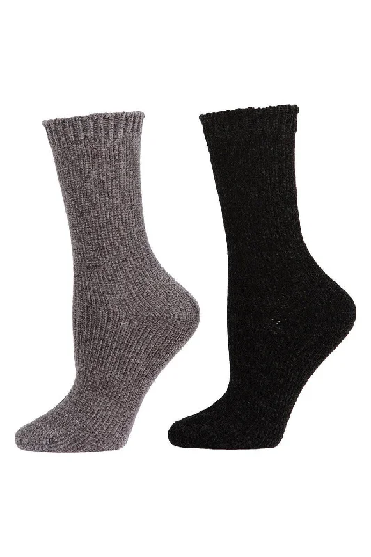 Weekend Deals That Wow Chenille Solid Crew Socks - 2 Pair Pack