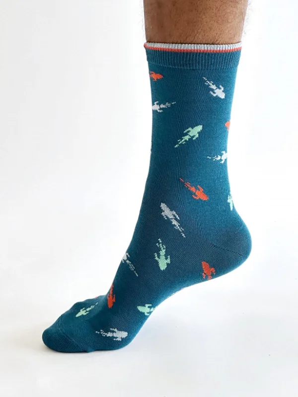 Bonus Offer Cielo Space Bamboo Socks - Steel Blue