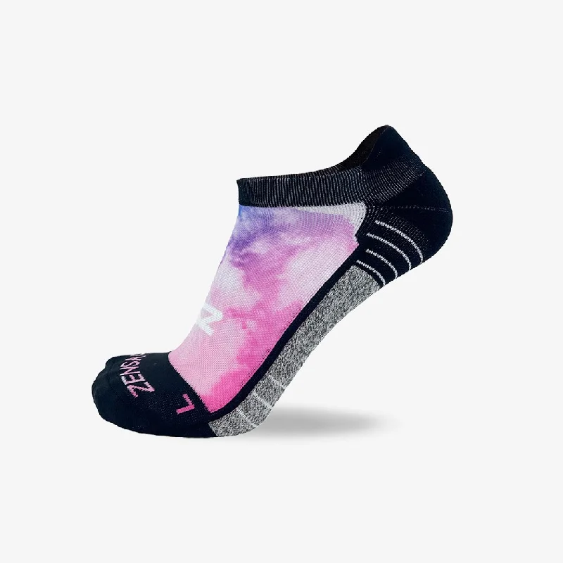 One-Day Only Colorful Clouds Running Socks (No Show)