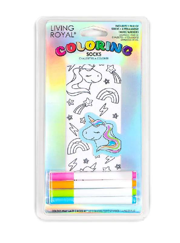 Today's Deal Unicorn Galaxy Coloring Socks