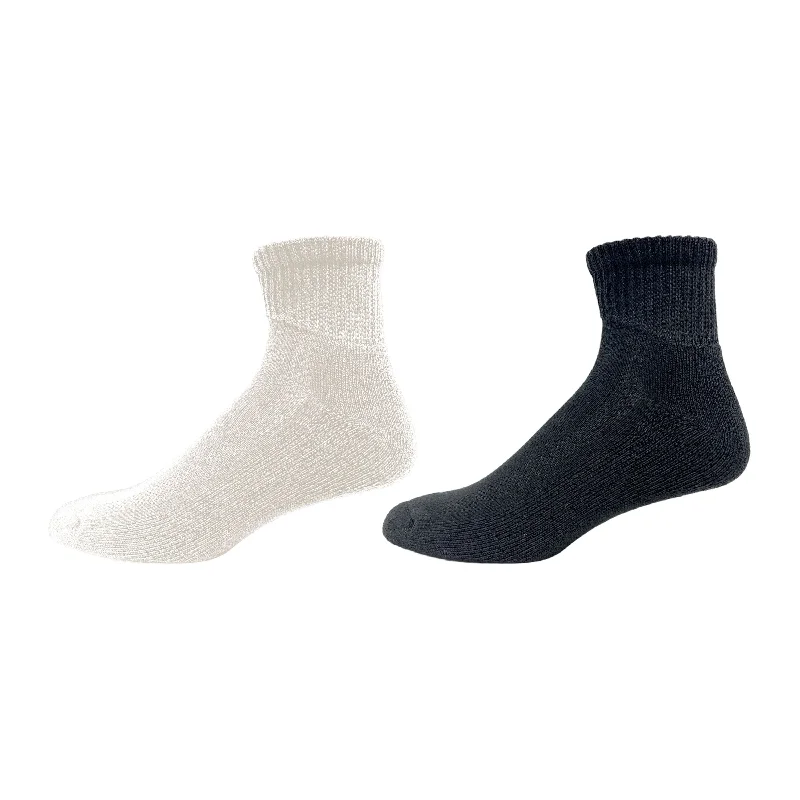 New Deal Cotton Casual "Half Cushion Sole Ankle" Diabetic Socks by Wellness - Large