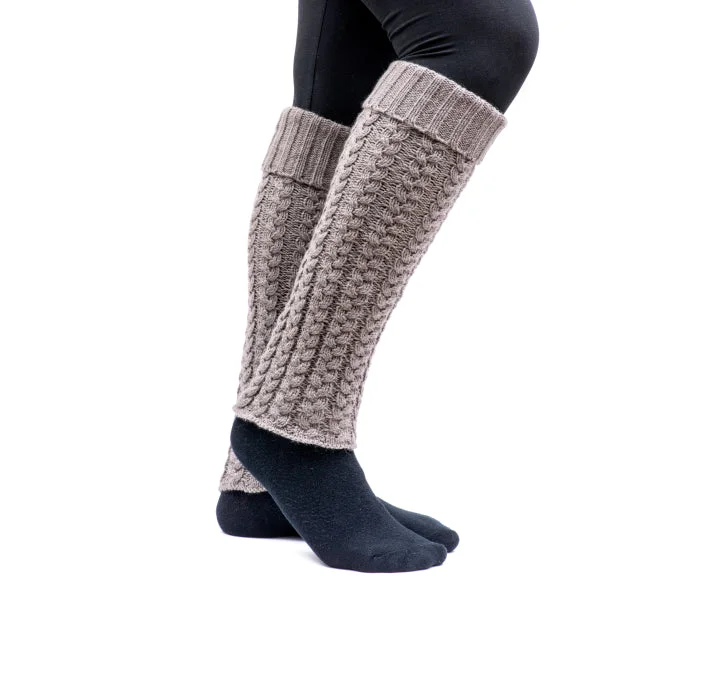 Shop and Save Knitted wool leg warmers