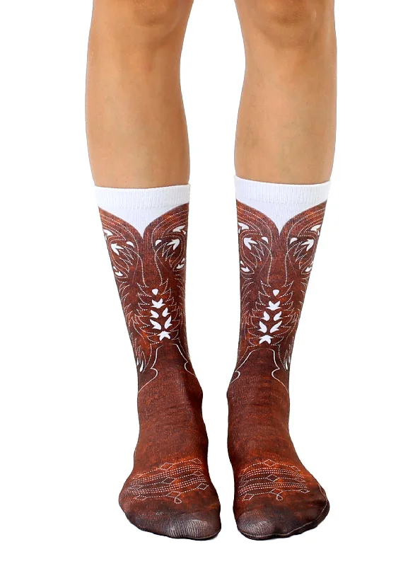 Weekend Deal Cowboy Boot Crew Socks