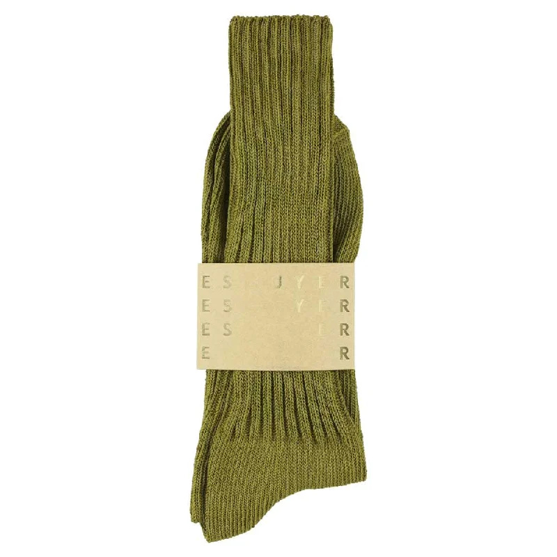 Take Action Crew Socks - Ecru Olive