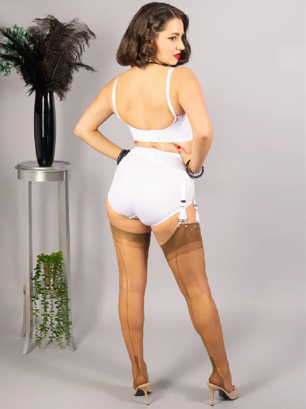 Exclusive Deal Cuban Heel Fully Fashioned Stockings H2034