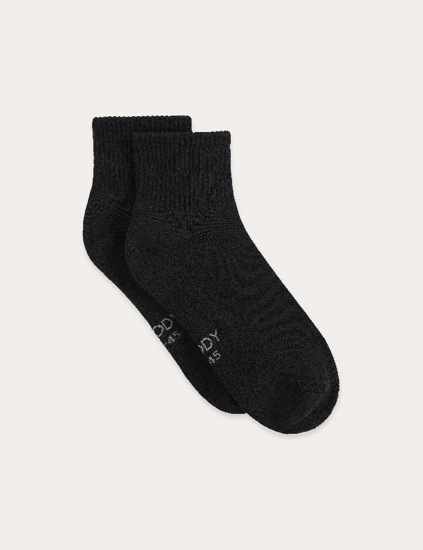 Bargain Alert Cushioned Quarter Crew Socks - Black