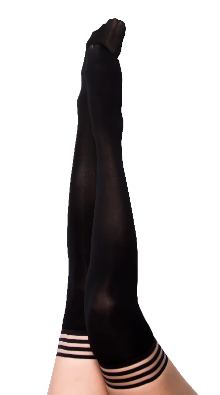 Big Savings Danielle: Back in Black Thigh Highs. Petite to Plus Size