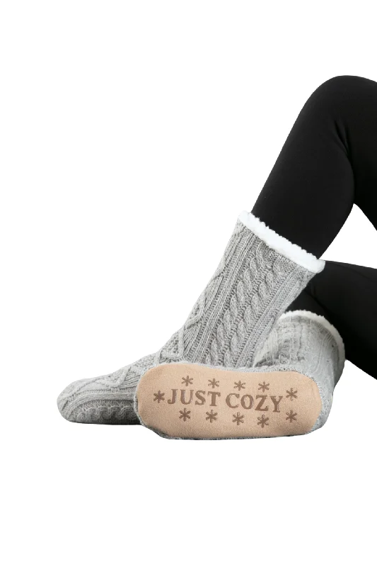 Deep Savings Dark Grey - Cozy Slipper Socks