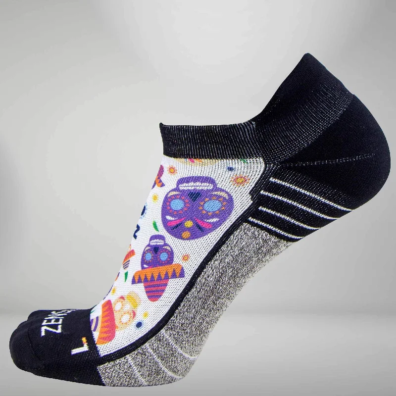 Amazing Value Day Of The Dead Doodle Socks (No Show)