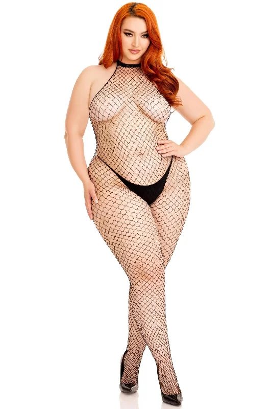 Year-End Sale Diamond Net Halter Bodystocking