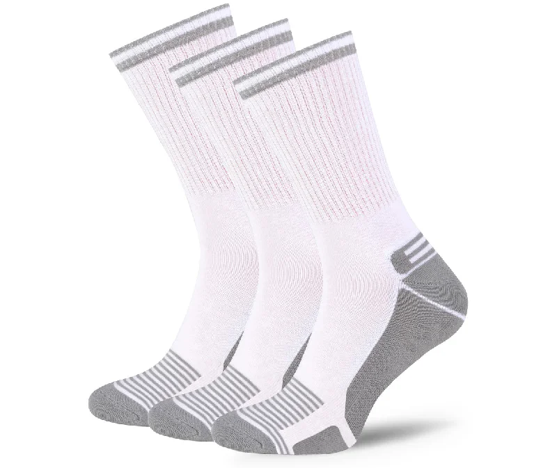 Savings Soar This Weekend Duna Men's Cotton Work Crew Cushion Athletic Socks 3-pack