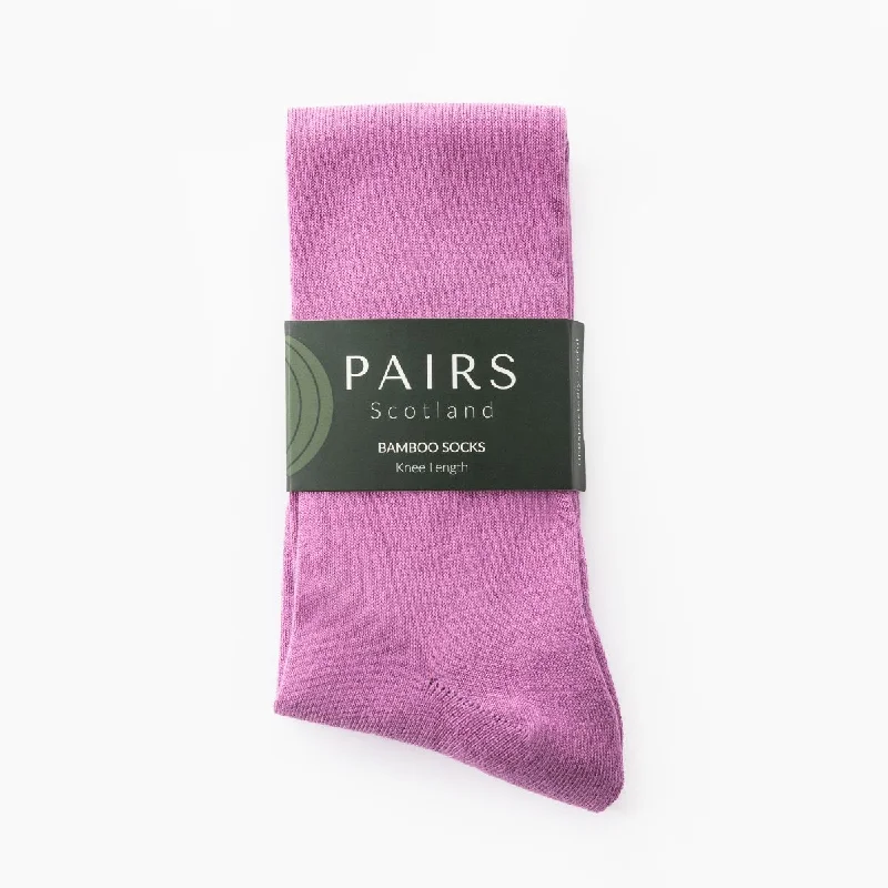 Weekend Discounts to Delight Dusky Pink Knee Length Bamboo Socks